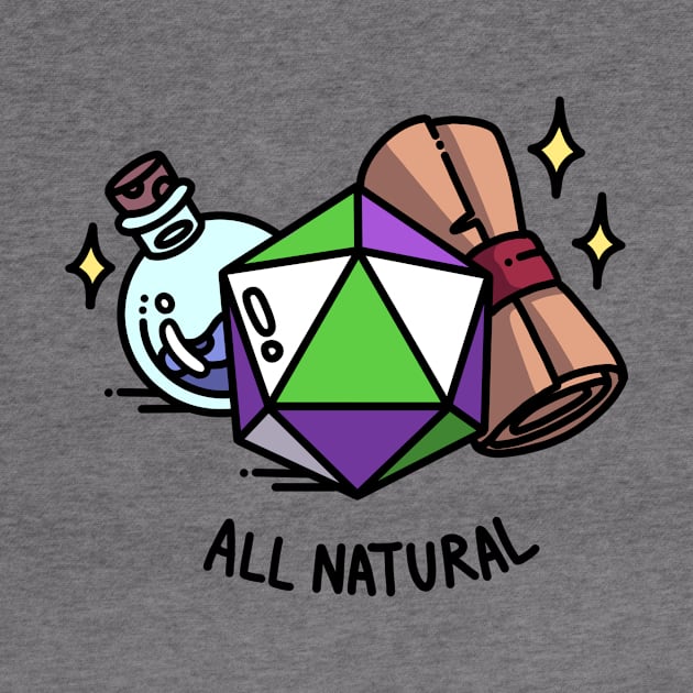 All Natural Genderqueer DnD D20 by wobigon